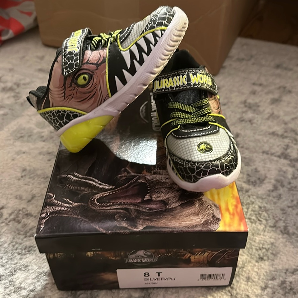 Jurassic World, Jurassic Park Light Up Sneakers, size 8, size 11, Dinosaur